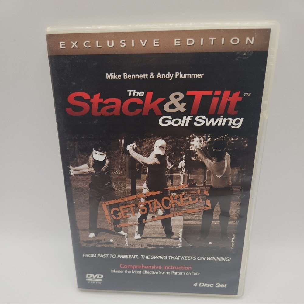 The Stack & Tilt Golf Swing DVD 4 Disc Set Mike Bennett Andy Plummer Medicus